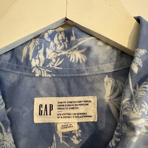 Gap short-sleeve shirt like new, blue, XXL