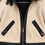 Bershka shearling jacket beige
