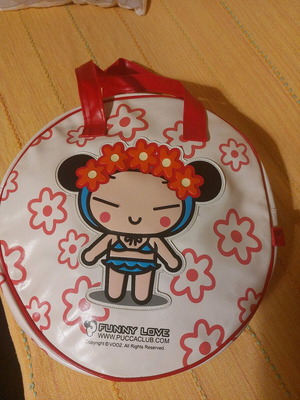 Pucca Club Vintage Round Shoulder Bag like new, colorful PVC