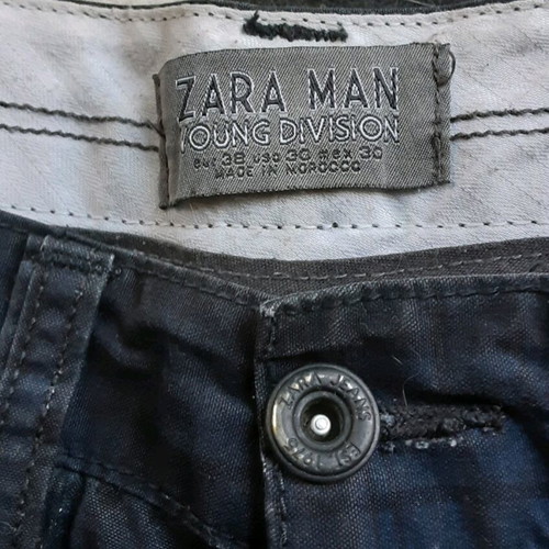 Zara checked pants black blue like new, size 30