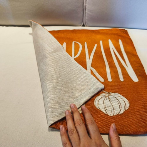 Decorative pillowcase 45x45 cm like new, synthetic material