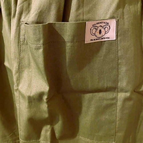 Walk dress new, khaki with front pockets, age 13-14