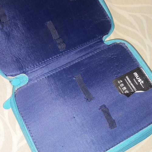 Must pencil case like new with Play Station controller theme and keychain