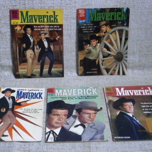 Maverick DELL Western comics used, pack of 5, English
