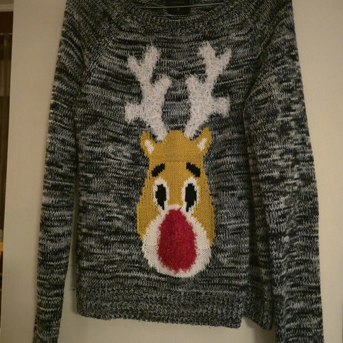 Pullover like new S gray multicolor