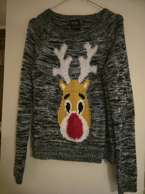 Pullover like new S gray multicolor