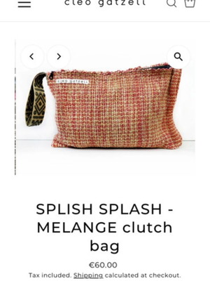 Cleo Gatzeli Splish Splash Melange clutch bag