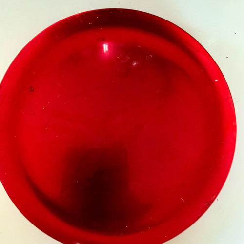 Serving platters large red used, set of 2, 30 cm