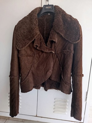 Rinascimento Women's Mouton Jacket like new, brown, size M