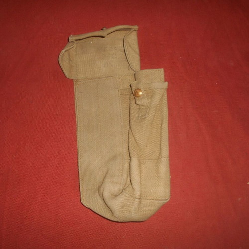British Army WWII 1940 P37 Canvas Ammunition Pouch used
