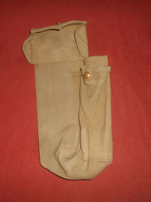 British Army WWII 1940 P37 Canvas Ammunition Pouch used