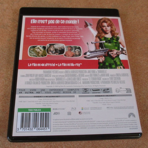 Barbarella 1968 4K UHD & Blu-ray region free like new