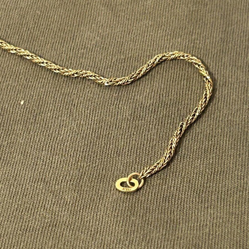Vintage 14K Gold Necklace with Geometric Pendant, 14g, like new