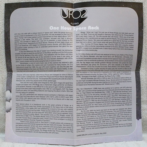 UFO UFO 2 Flying One Hour Space Rock CD album digipak