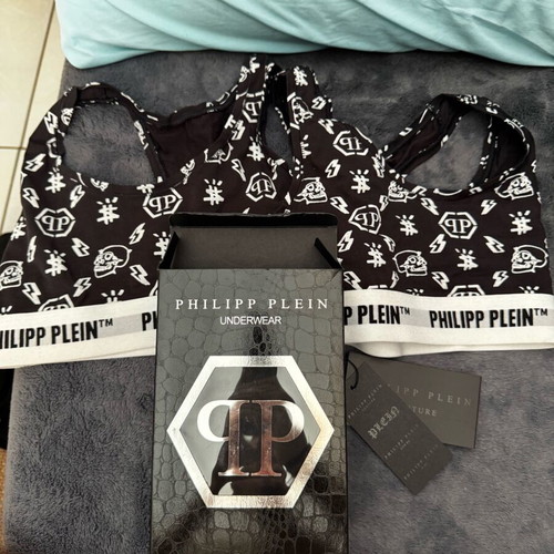 Philipp Plein underwear women 2 bras large new black and white