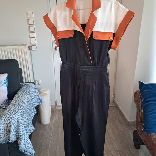 Ipekyol jumpsuit like new, size M, black and orange