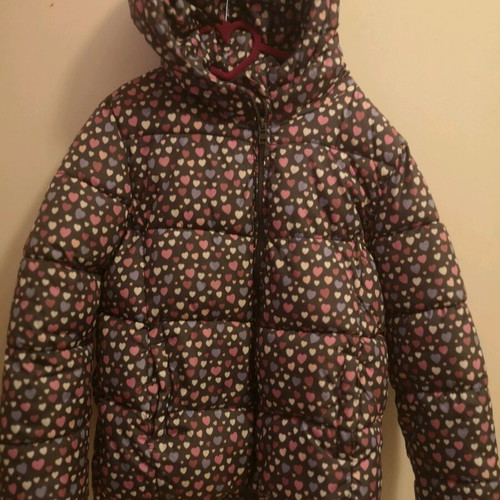 Sfera children's jacket grey with heart pattern like new