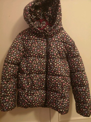 Sfera children's jacket grey with heart pattern like new