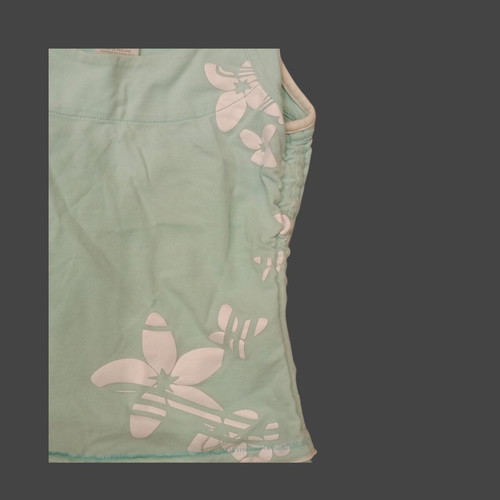 Adidas cami top used, mint green floral Y2K style