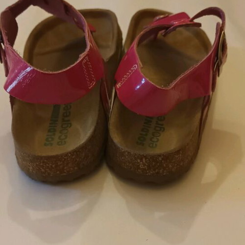 Girls' leather sandals like new, size 34, pink
