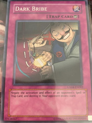 Dark Bribe Yu-Gi-Oh card new, vintage