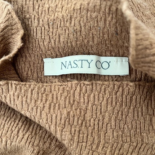 Nas.ty Co mockneck blouse used, brown, size M
