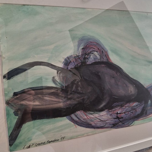 Painting "Γυμνα" framed 40×50cm, like new, signed