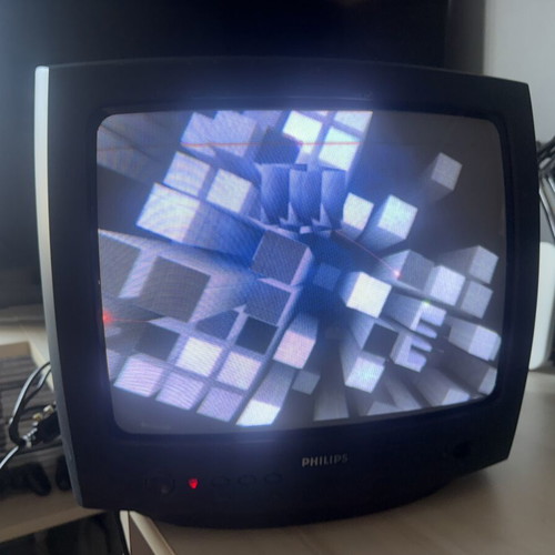 Philips CRT TV used, ideal for retro gaming setup