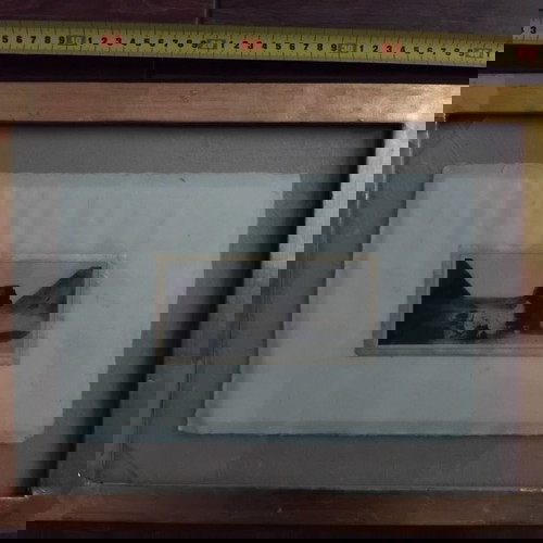 Αντίκα φωτογραφία της Σφίγγας ανάμεσα στις Πυραμίδες μεταχειρισμένη με χρυσή κορνίζα