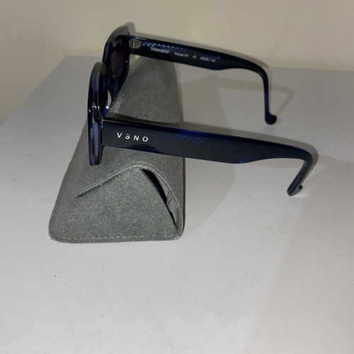 Visionario blue acetate sunglasses with rectangular lenses
