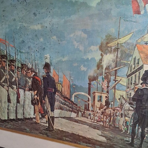 Ken Riley Lafayette and the National Guard canvas print used