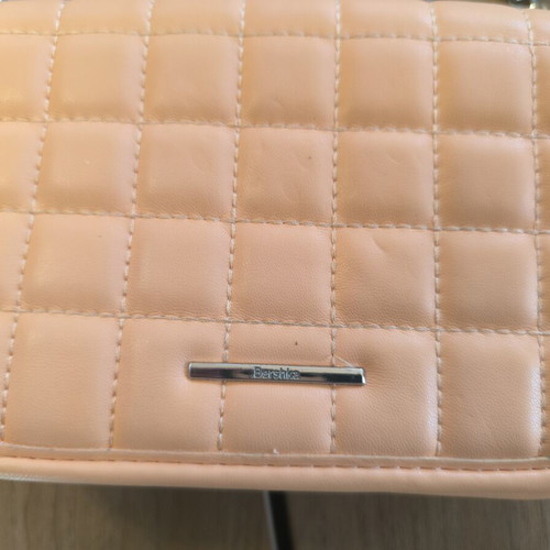 Bershka Mini Crossbody Bag with Chain, Like New, Salmon Color