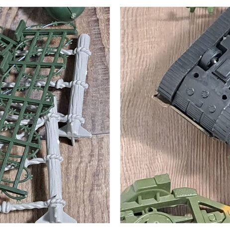 Pack of over 100 used plastic army men figures