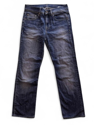 7 for All Mankind Luxe Sport Slimmy Jeans used, mid blue navy, size 30