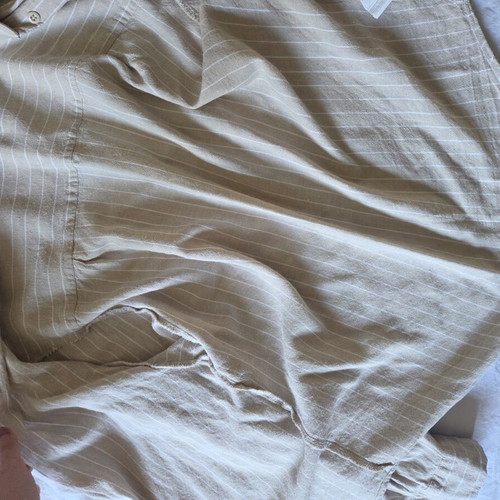 House oversized striped shirt size S linen blend beige used