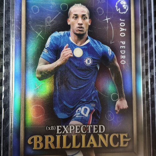 2026 Topps Finest Premier League João Pedro Expected Brilliance Refractor Insert Chelsea