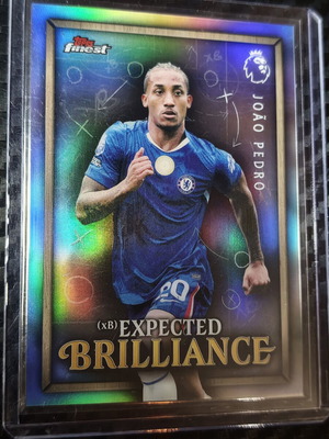 2026 Topps Finest Premier League João Pedro Expected Brilliance Refractor Insert Chelsea