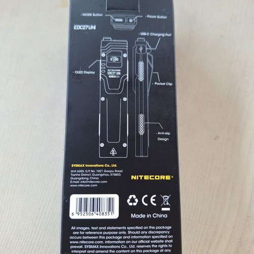 Nitecore EDC27UHi flashlight new in box