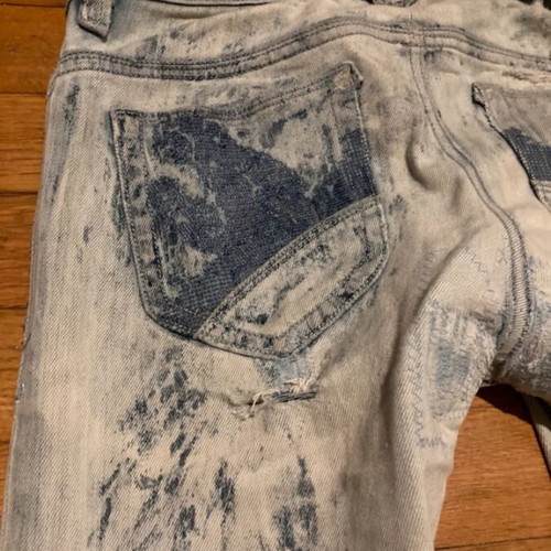 Diesel Y2K Light Blue Distressed Skinny Jeans used, size M