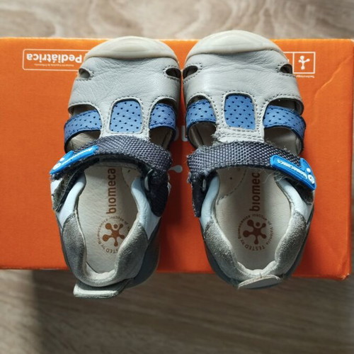 Biomecanics children's shoes sandals size 20, grey blue