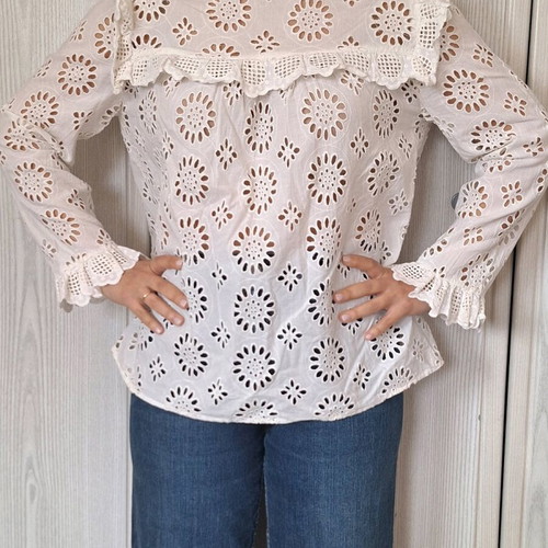 Zara woman blouse white size medium like new