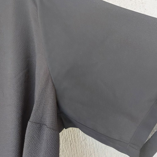 Ulla Popken Plus Size 3XL black tunic with sheer details