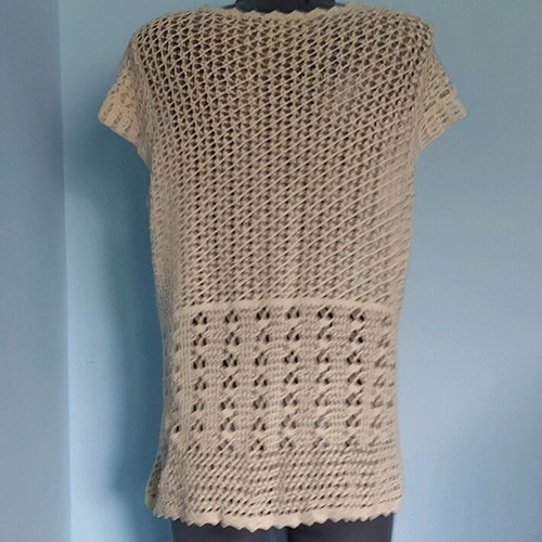 Jensen lace poncho tunic used like new, vintage cotton, XL-3XL