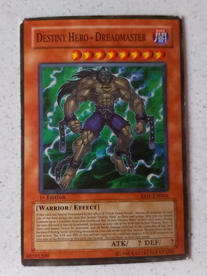 Yu-Gi-Oh! Destiny Hero - Dread Master EOJ-EN004 μεταχειρισμένο, 2 τεμάχια 1η έκδοση