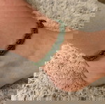  Χειροποίητο βραχιόλι ποδιού macrame ρυθμιζόμενο με σχέδιο φύλλα
