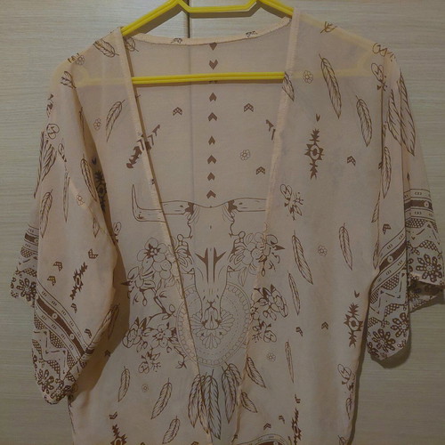 Beige brown kimono tunic like new, size Small/Medium