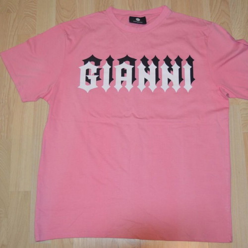 Gianni Kavanagh Pink Gothic Logo T-Shirt like new, size M