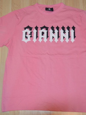 Gianni Kavanagh Pink Gothic Logo T-Shirt like new, size M