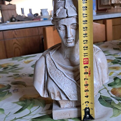 Athena Statue handmade gypsum with kasia finish, new