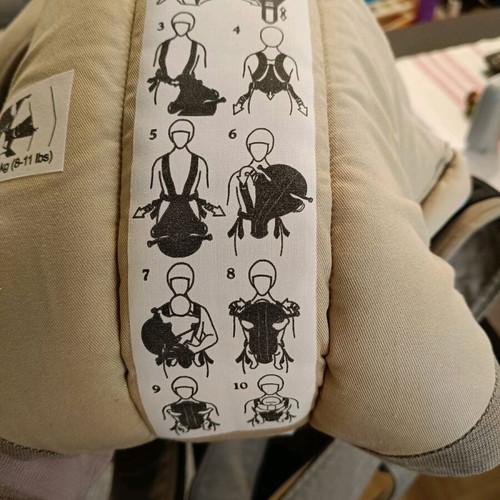 Baby Bjorn baby carrier used for babies up to 12 kg